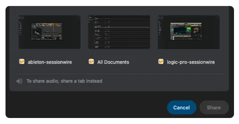 Sessionwire DAW Support